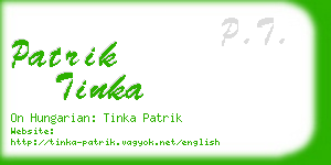 patrik tinka business card